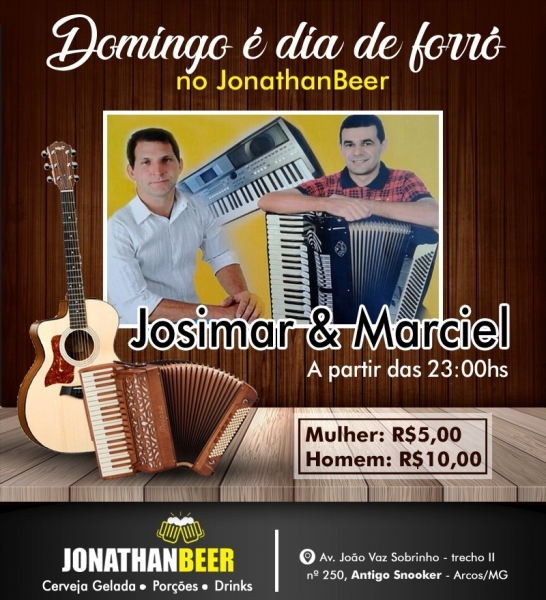 Neste sábado tem Josimar & Marciel no Jonathan Beer!