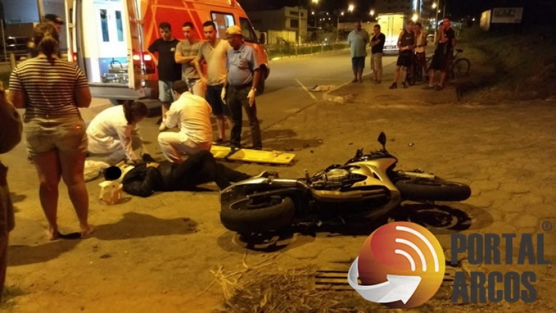 Motociclista fica ferido em acidente na avenida sanitária trecho 1