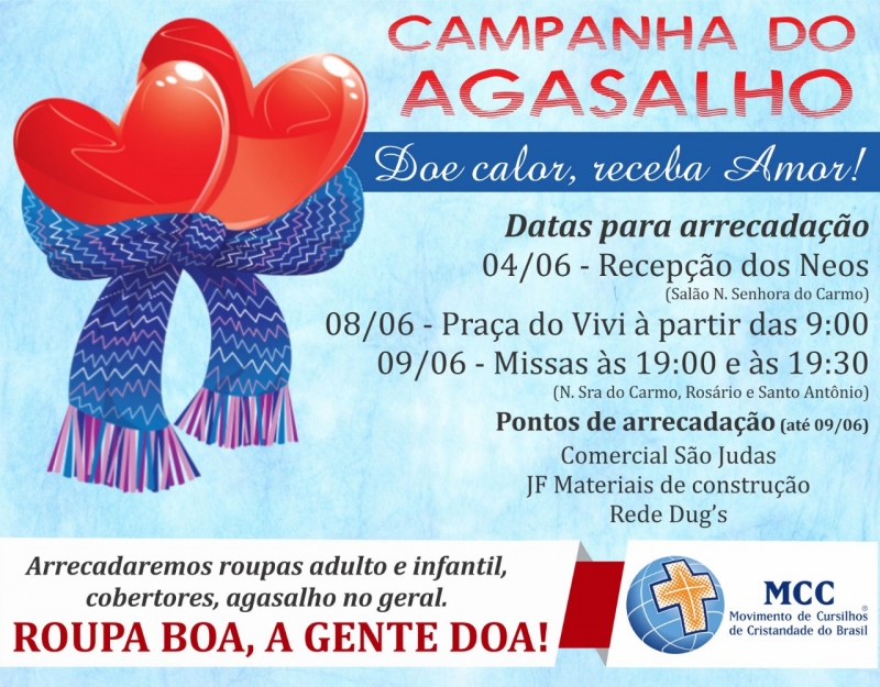 Neste frio aqueça alguém, participe dessa doação!