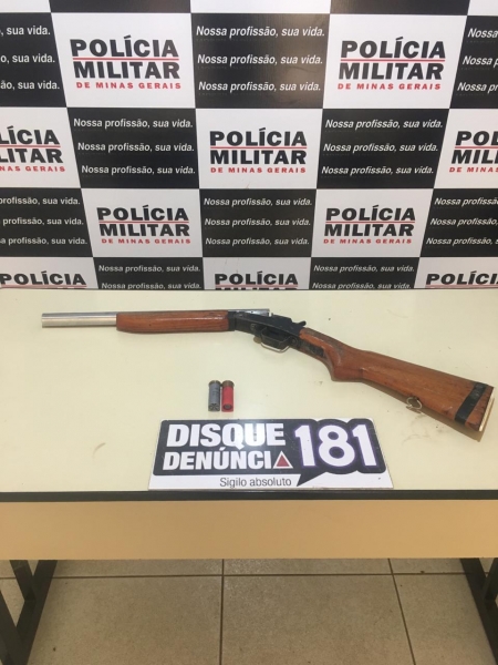 Em Lagoa da Prata- Espingarda é apreendida com homem de 60 anos na zona rural