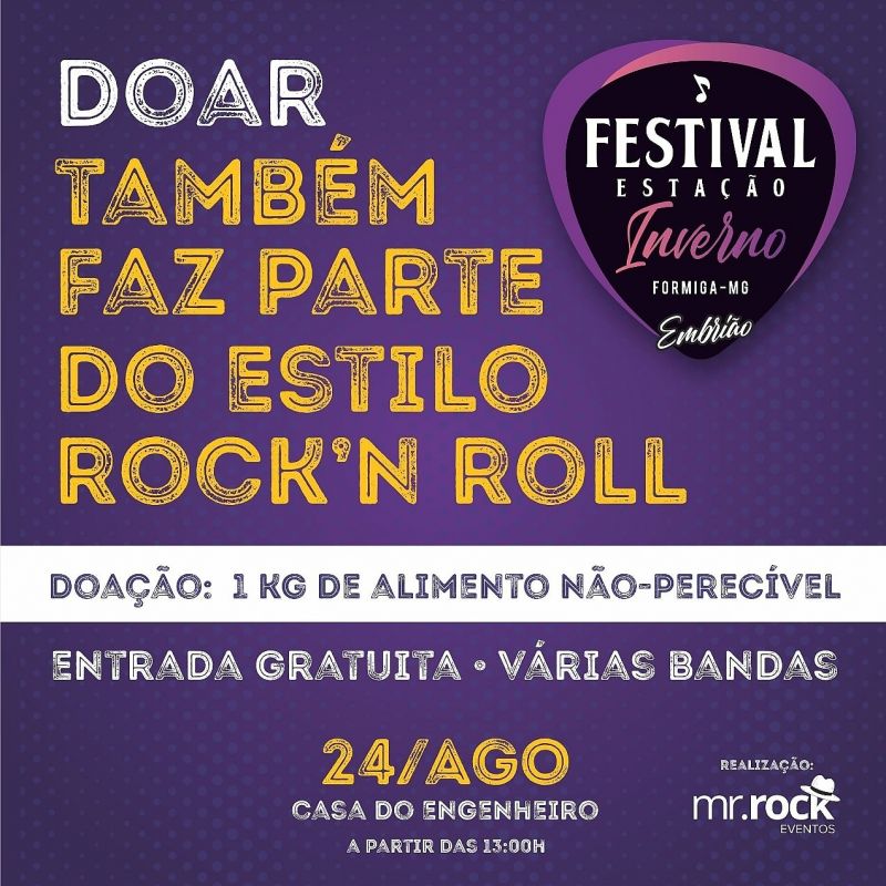 A procura de um sábado diferente? Vem pro Festival Estação Inverno em Formiga