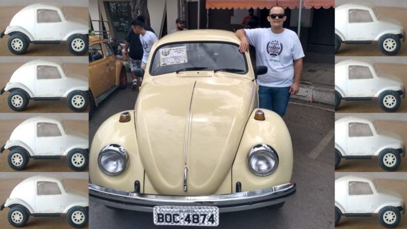 Arcoense é admirador do famoso carro da Volks, que encantou gerações e se tornou ícone da indústria automobilística no Brasil