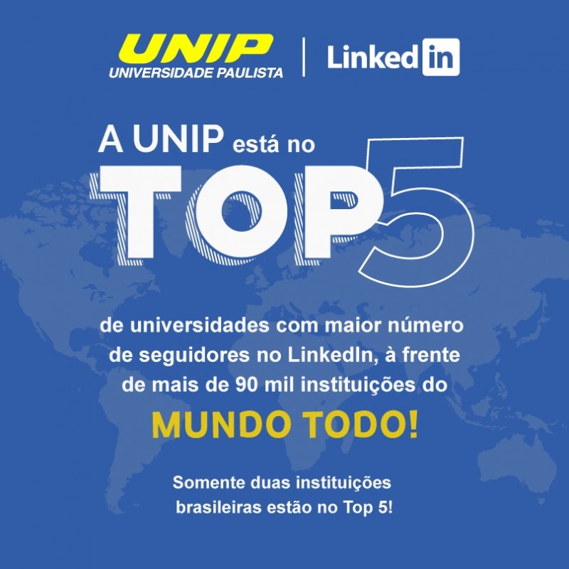 Unip se destaca no LinkedIn e esta no TOP 5