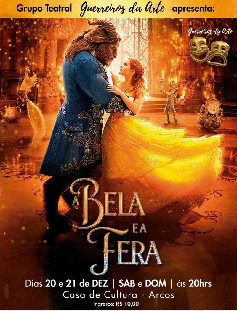 “A Bela e a Fera” arcoenses, confira esse espetáculo na Casa de Cultura