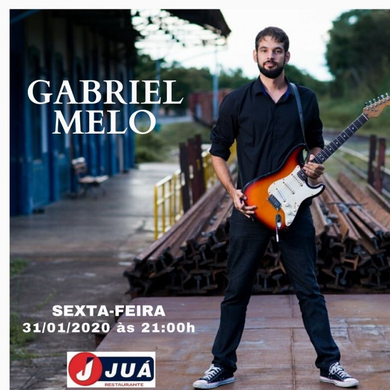 Artista Gabriel Melo compositor do lançamento "Há um Lugar" comanda o show ao vivo no Juá hoje