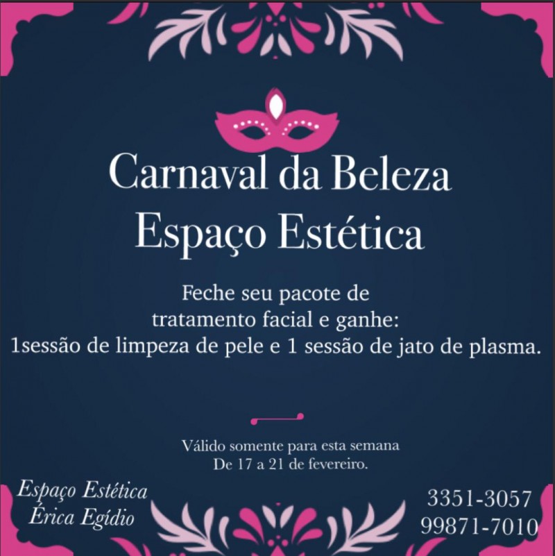 Espaço Érica Egídio em clima de carnaval com uma mega promoção