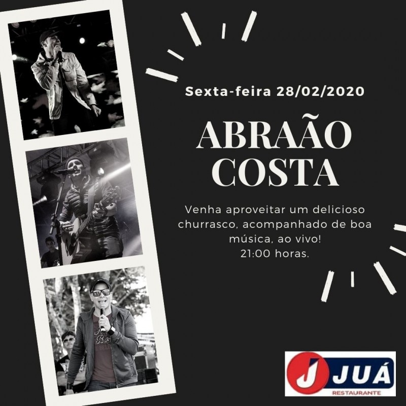 Sexta com Sidney Marques, churrasco, tira-gosto e pizza? É só no Juá Restaurante!