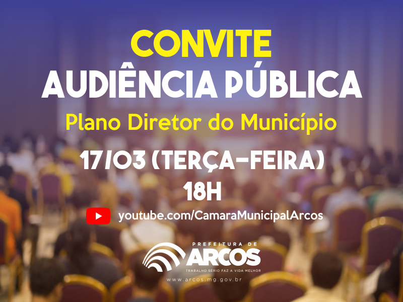 Convocação: Audiência Pública – Plano Diretor