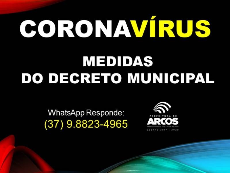 Corona: medidas do Decreto Municipal de Emergência são essenciais para prevenção