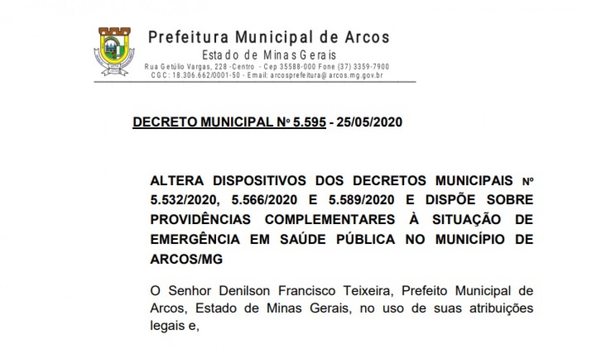 Publicado novo decreto que trata sobre obrigatoriedade de uso de mascaras, penalidades por descumprimento das determinações entre outros