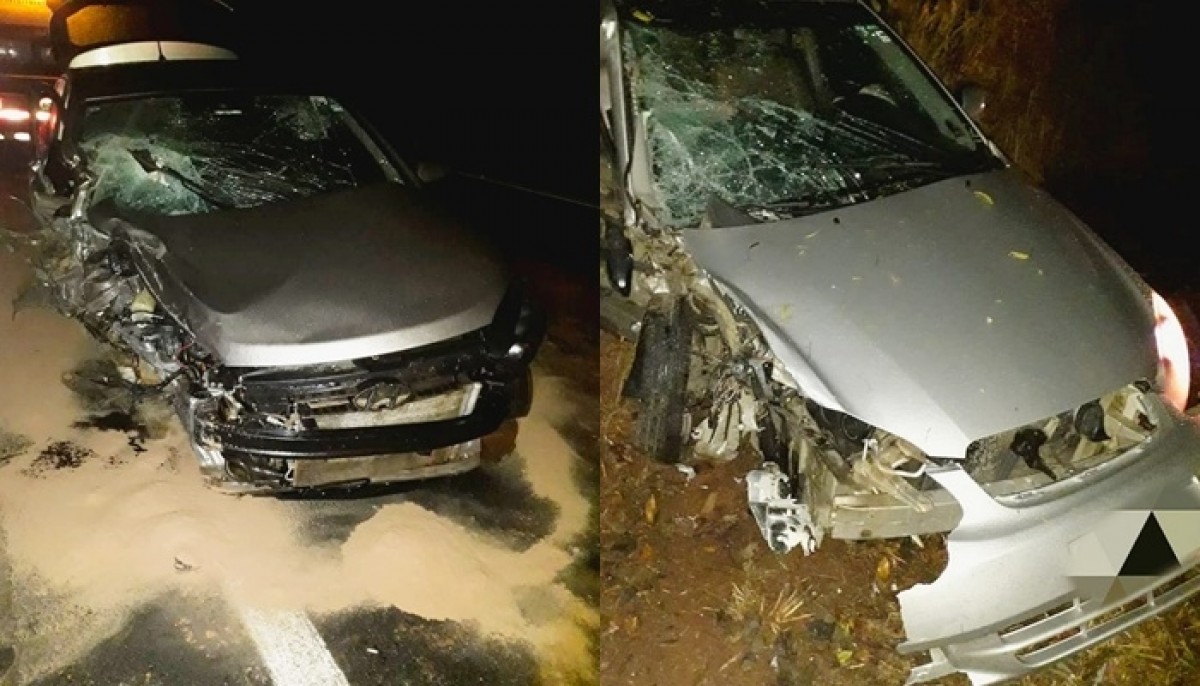 Colisão entre carros é registrada na MG-050 entre Pimenta e Córrego Fundo