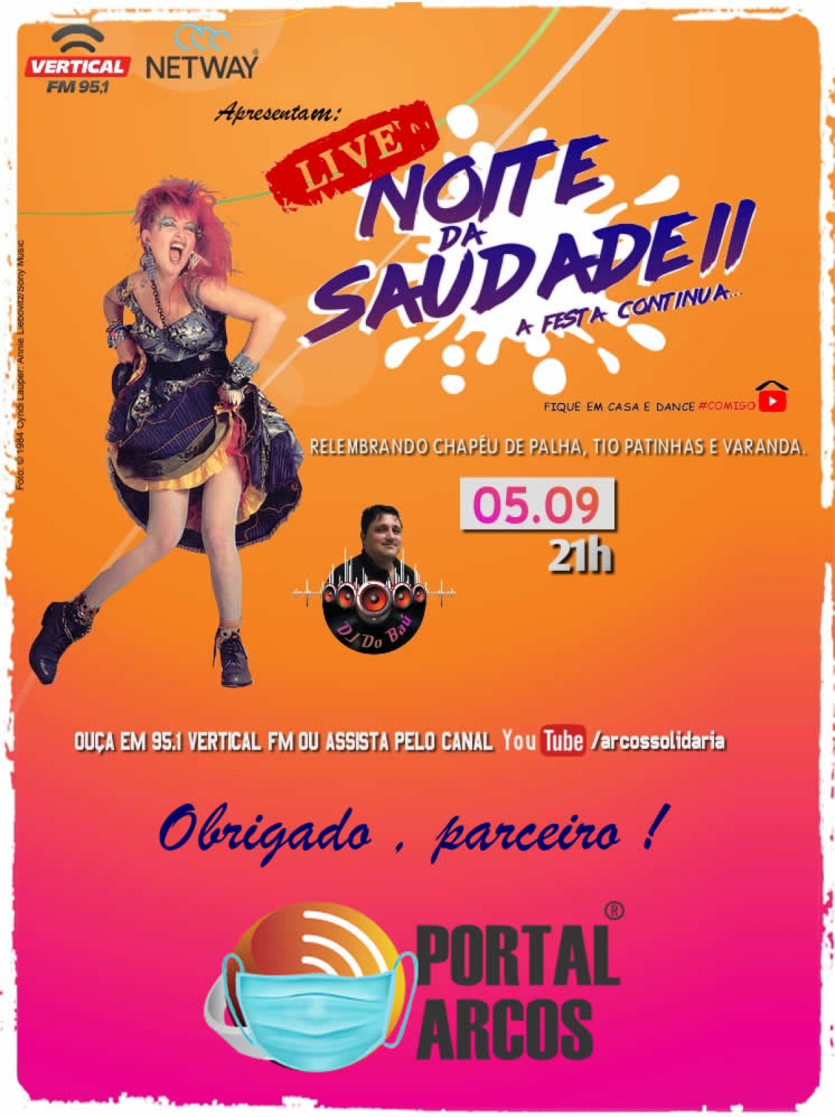 Live Noite da Saudade em prol da Pousada dos Bertos e da Sociedade de São Vicente de Paulo