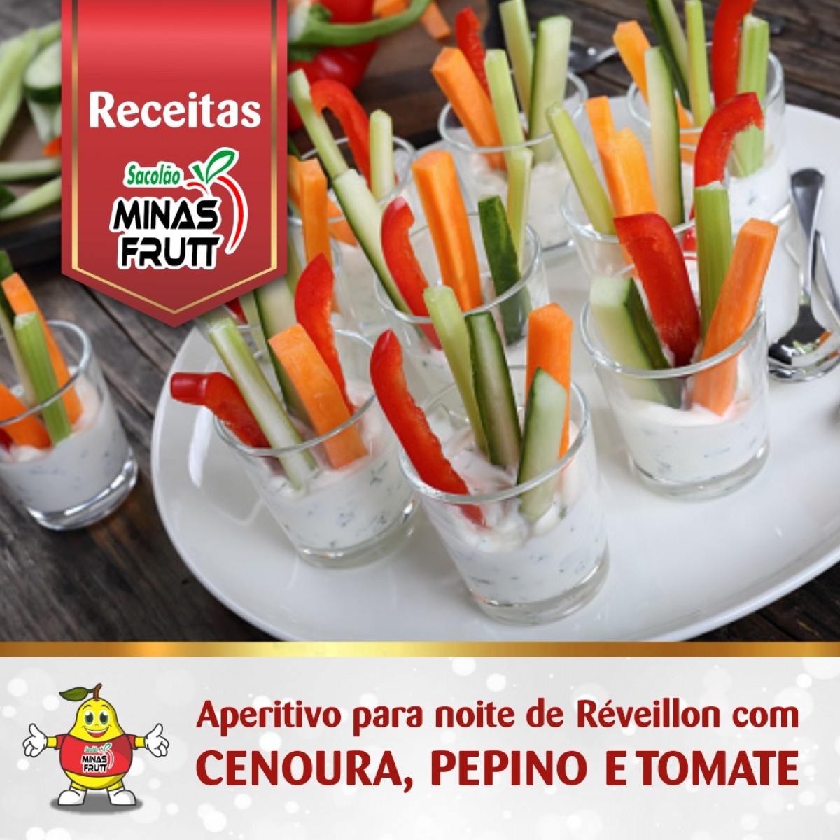 Adquira os LEGUMES aqui no Sacolão Minas Frutt e faça este aperitivo para a sua noite de Réveillon!
