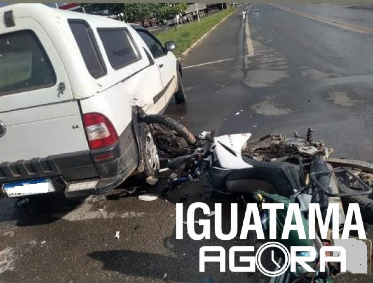 Motociclista de Iguatama envolve em acidente na BR-354 em Arcos