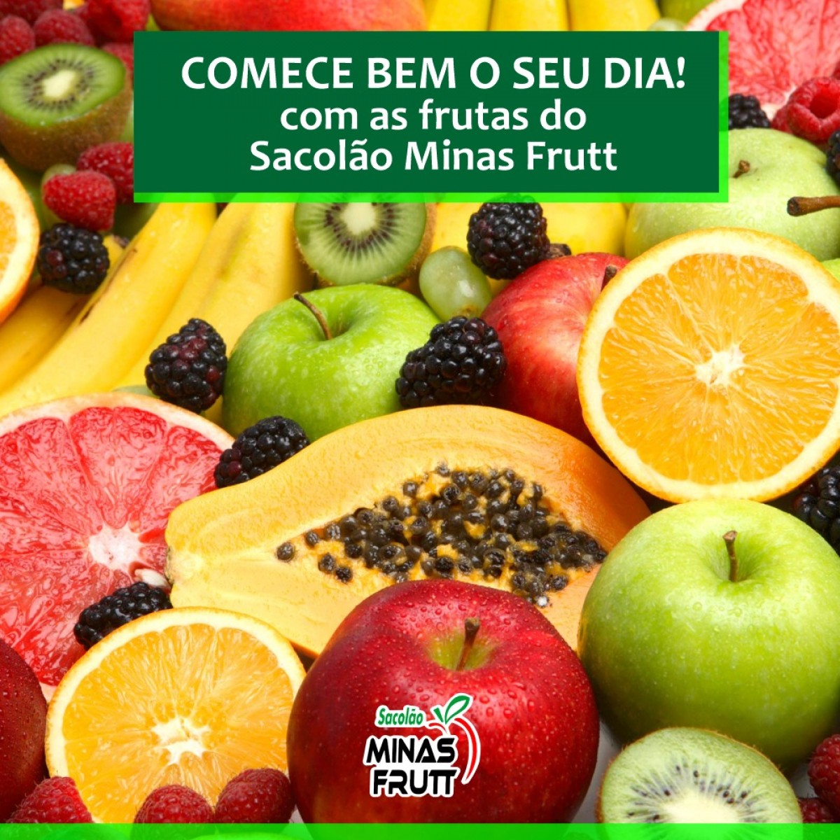 As melhores ofertas de frutas, você encontra no Sacolão Minas Frutt