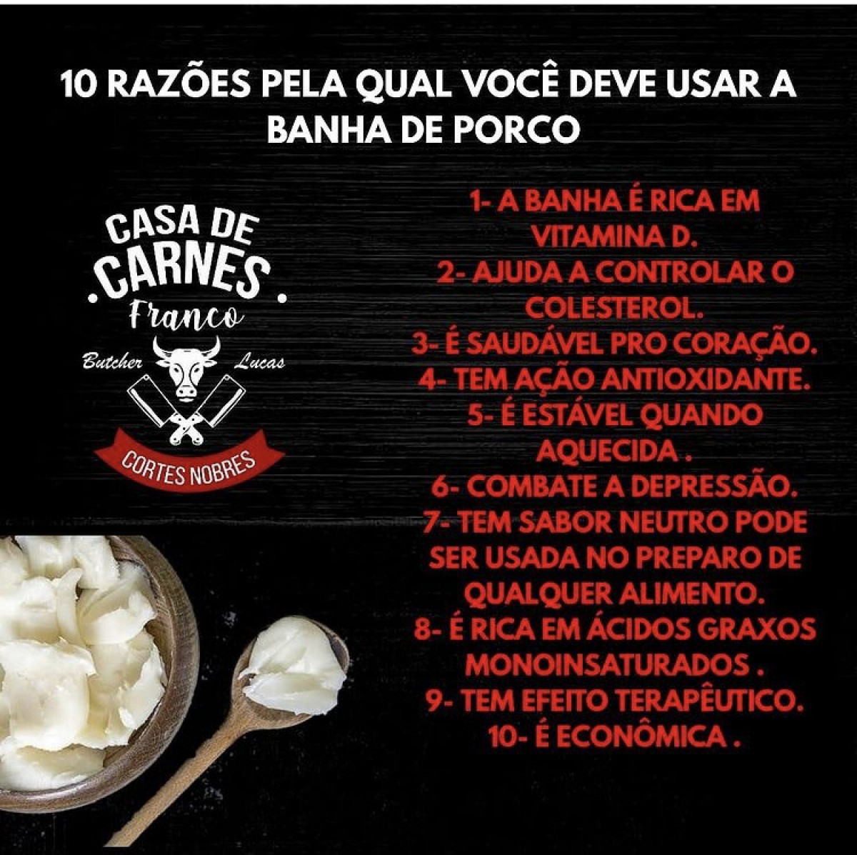 Você conhece a banha de porco?