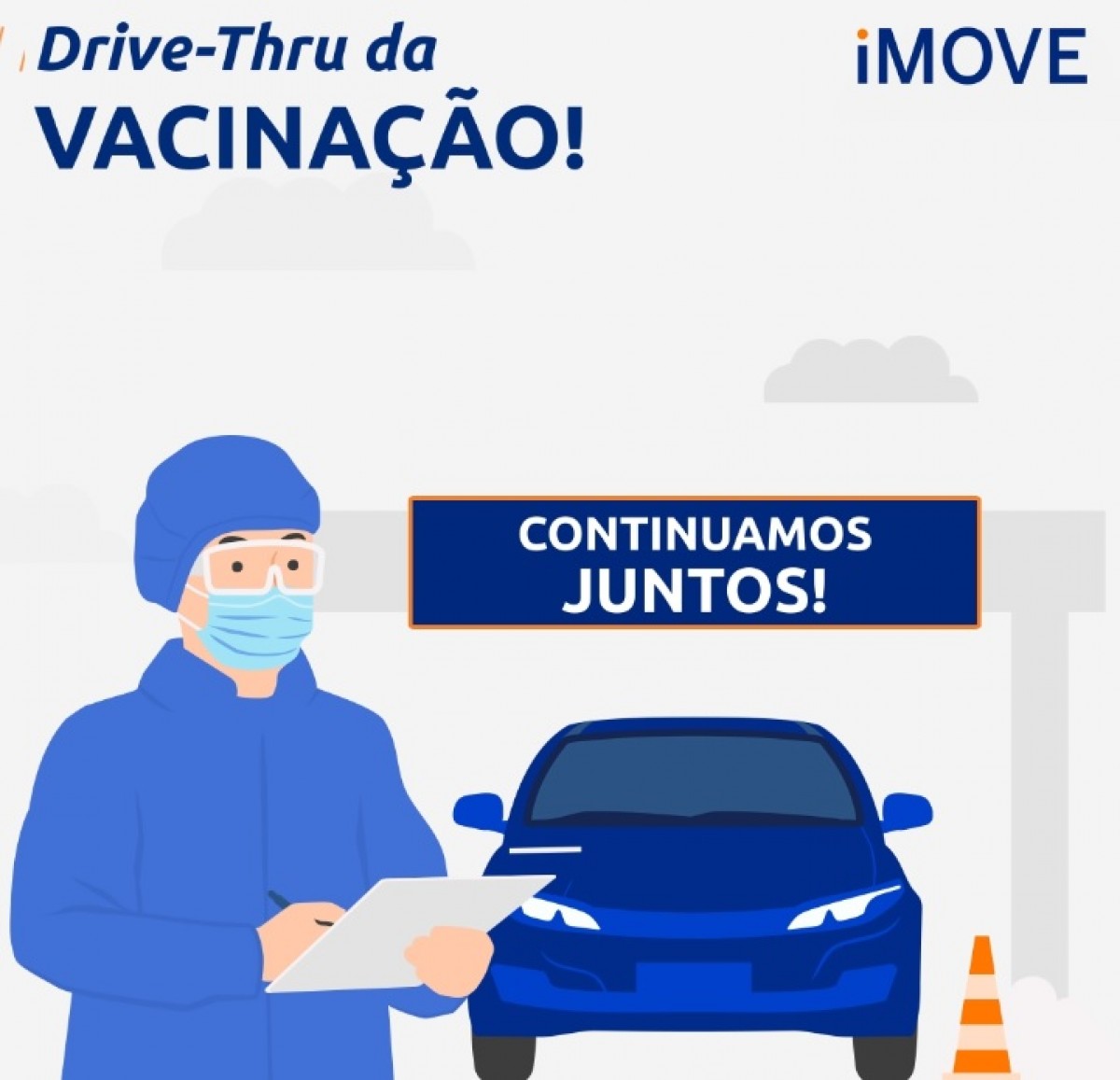 Com o iMOVE você pode contar também par transporte de Passageiros para Drive-Thru e Pontos de Vacinação