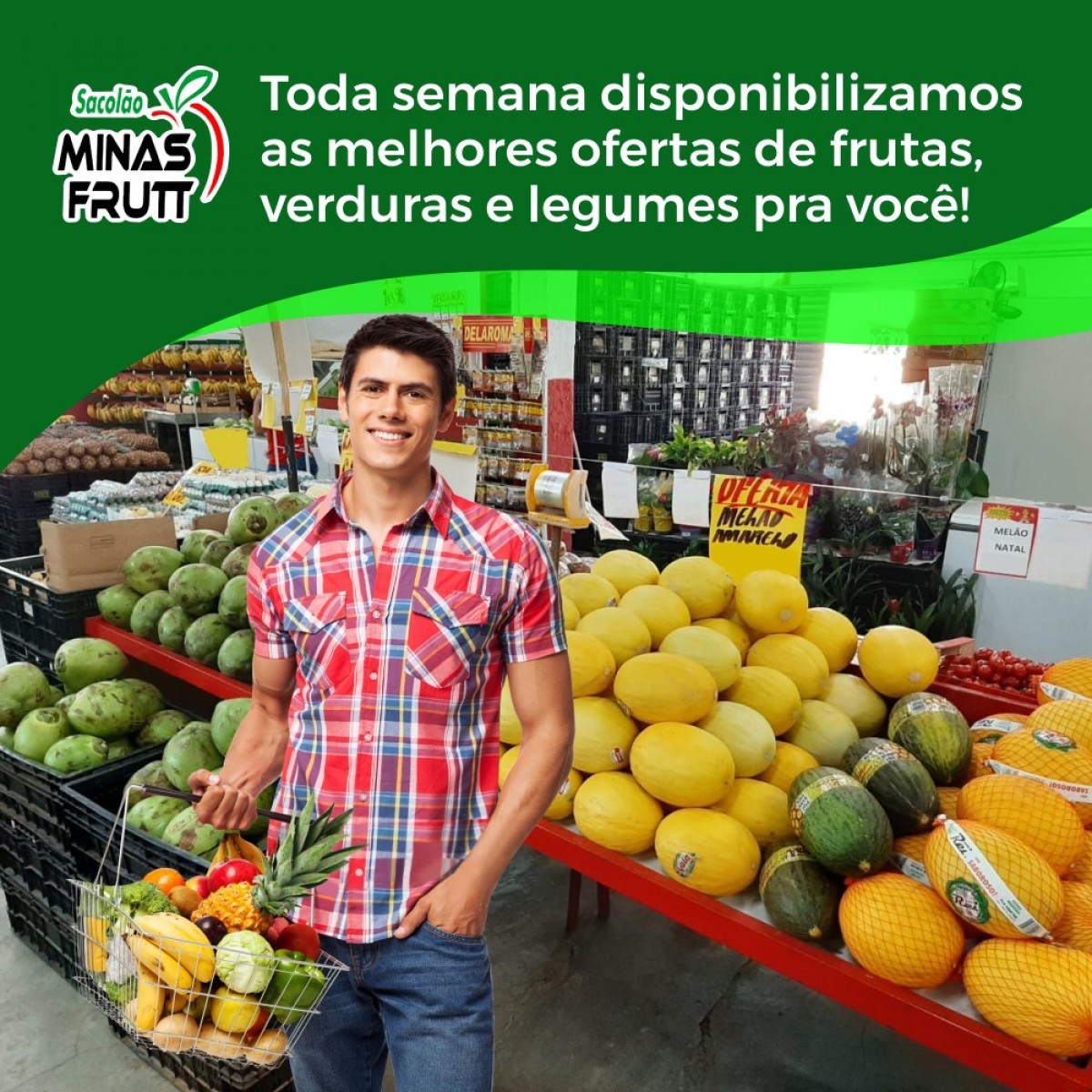 Se você procura frutas, verduras e legumes fresquinhos, então venha para o Sacolão Minas Frutt