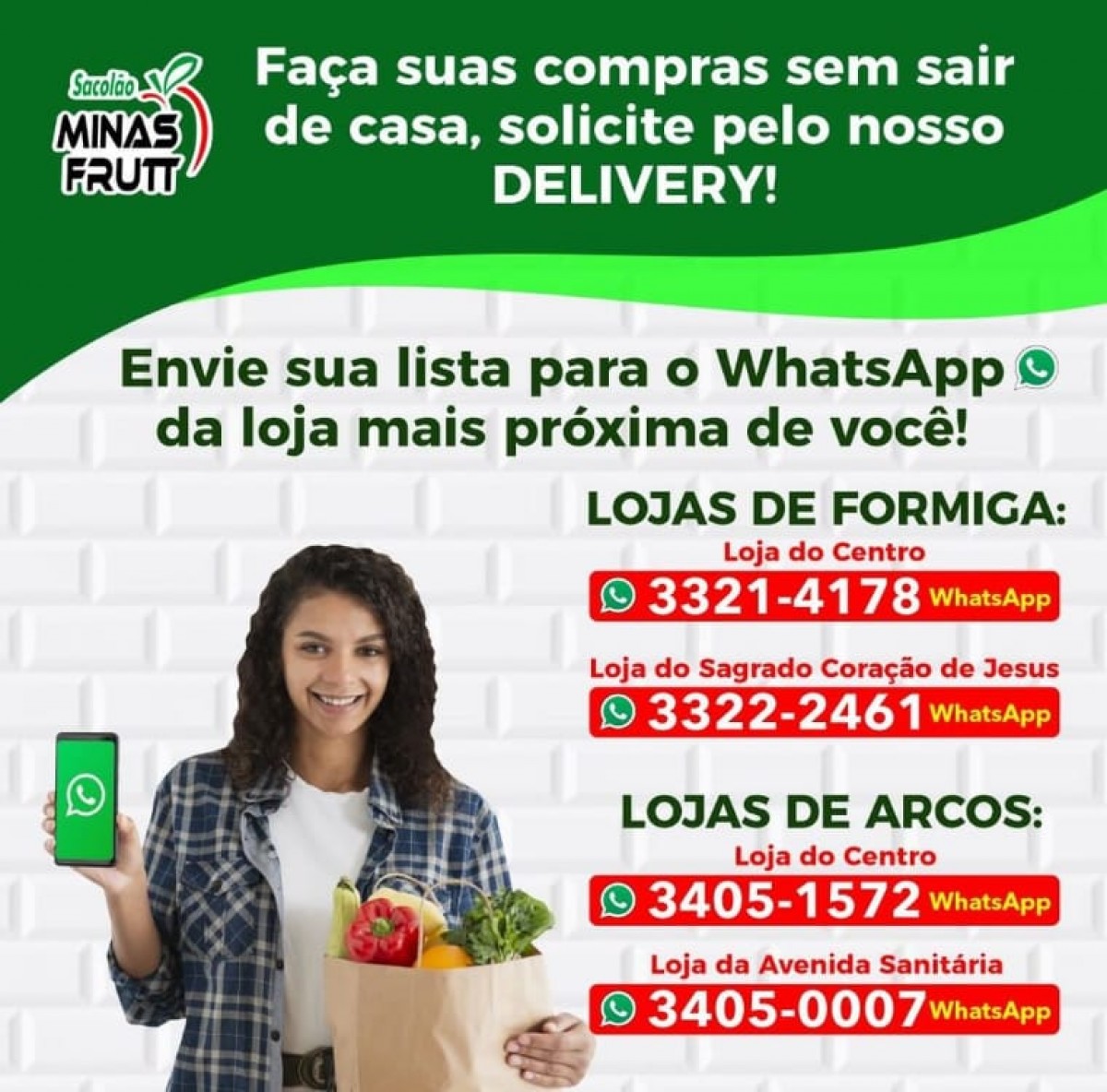 Faça suas compras sem sair de casa, solicite pelo nosso DELIVERY!