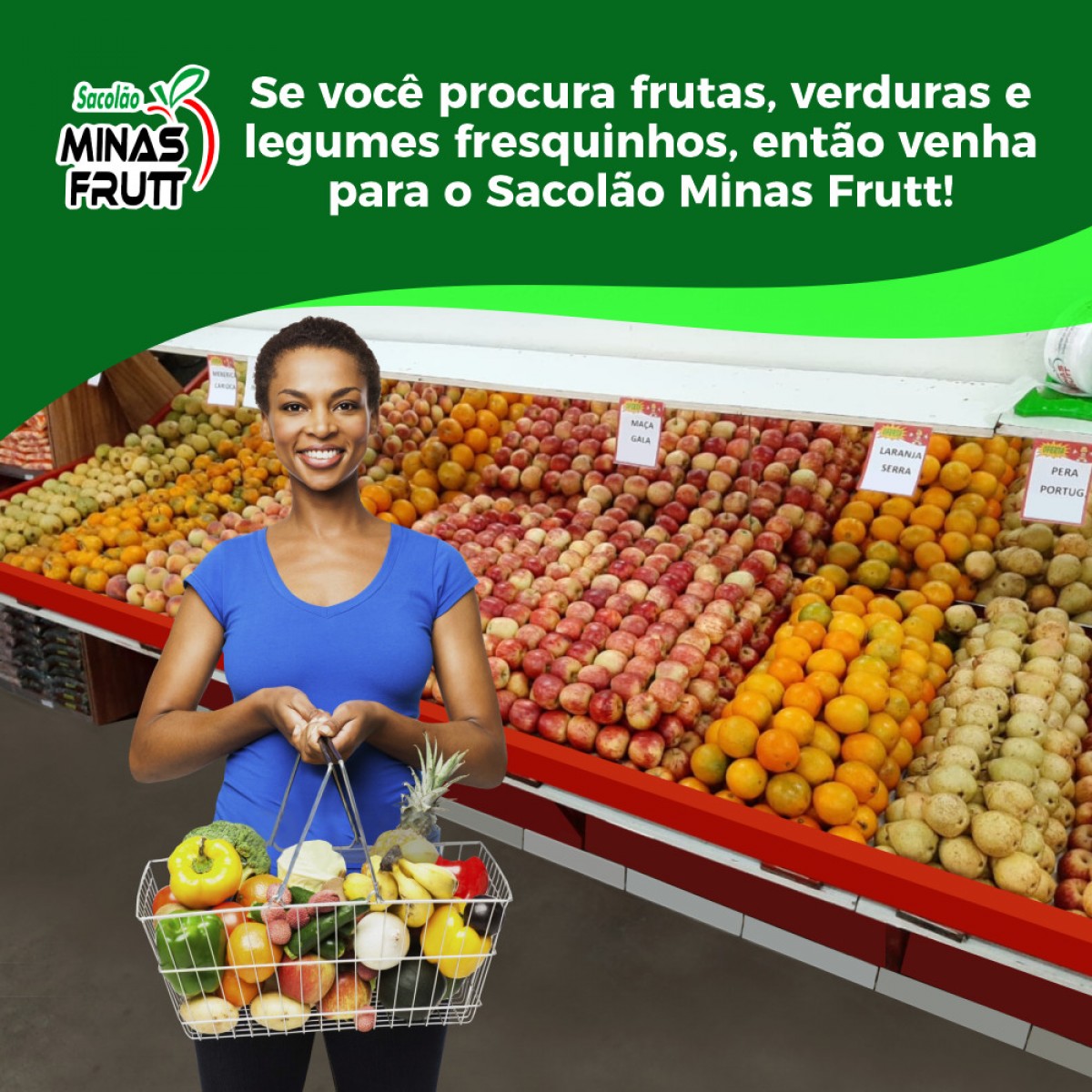 Se você procura frutas, verduras e legumes fresquinhos, então venha para o Sacolão Minas Frutt