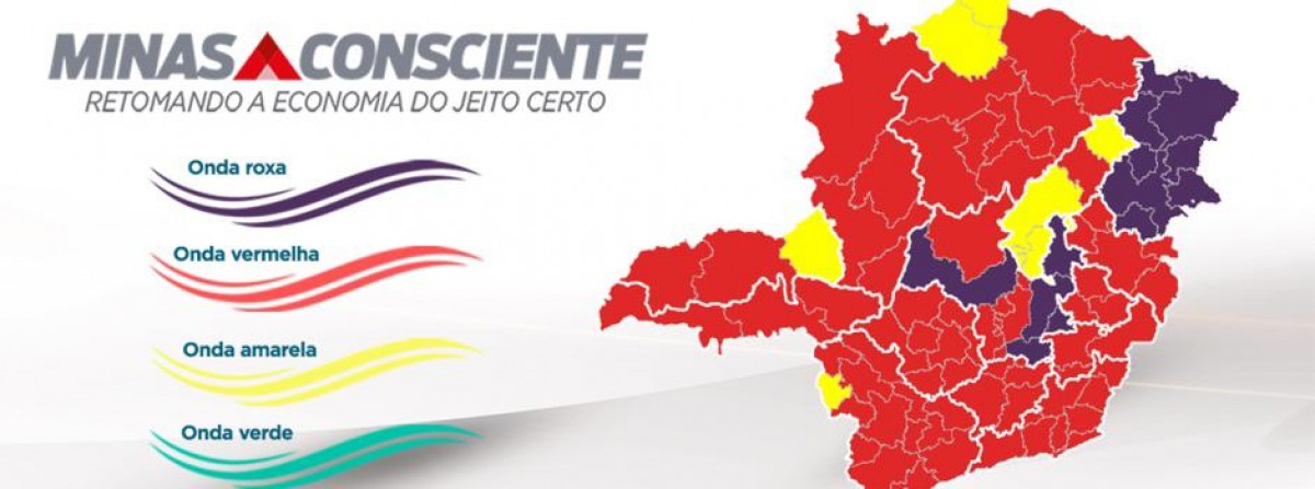 Macrorregiões Centro, Centro-Sul, Leste, Leste do Sul, Oeste e Vale do Aço avançam para onda vermelha