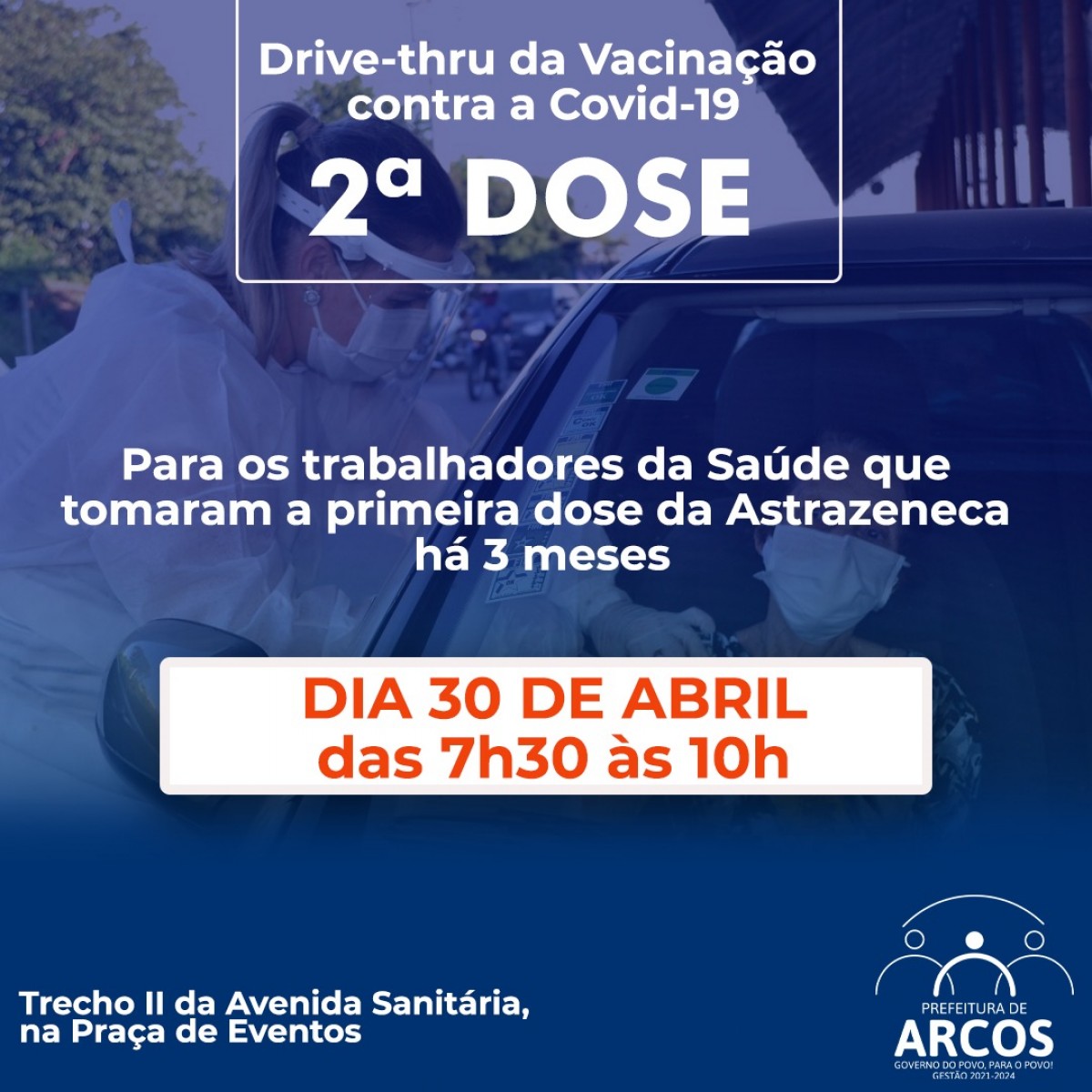 COVID-19: NESTA SEXTA (30/04) TEM VACINAÇÃO DE 2ª DOSE PARA PROFISSIONAIS DA SAÚDE