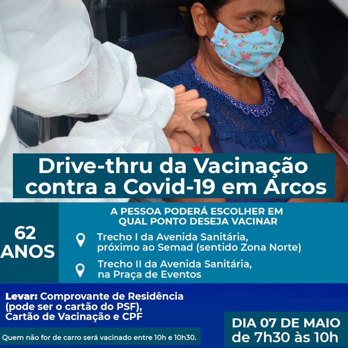 CHEGOU A VEZ DOS IDOSOS DE 62 ANOS; VACINAÇÃO CONTRA A COVID-19 SERÁ NESTA SEXTA (07)