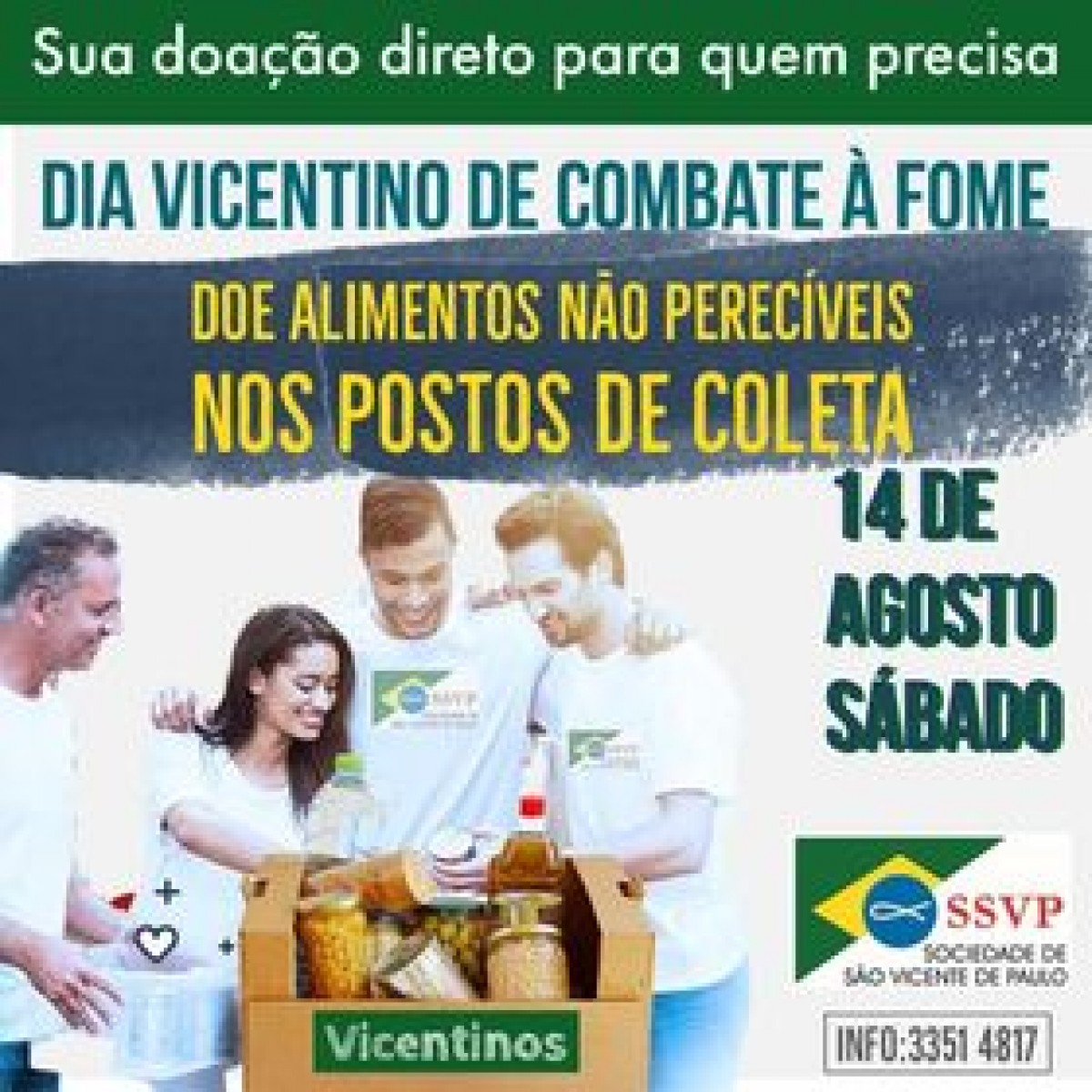 Dia vicentino de combate à fome