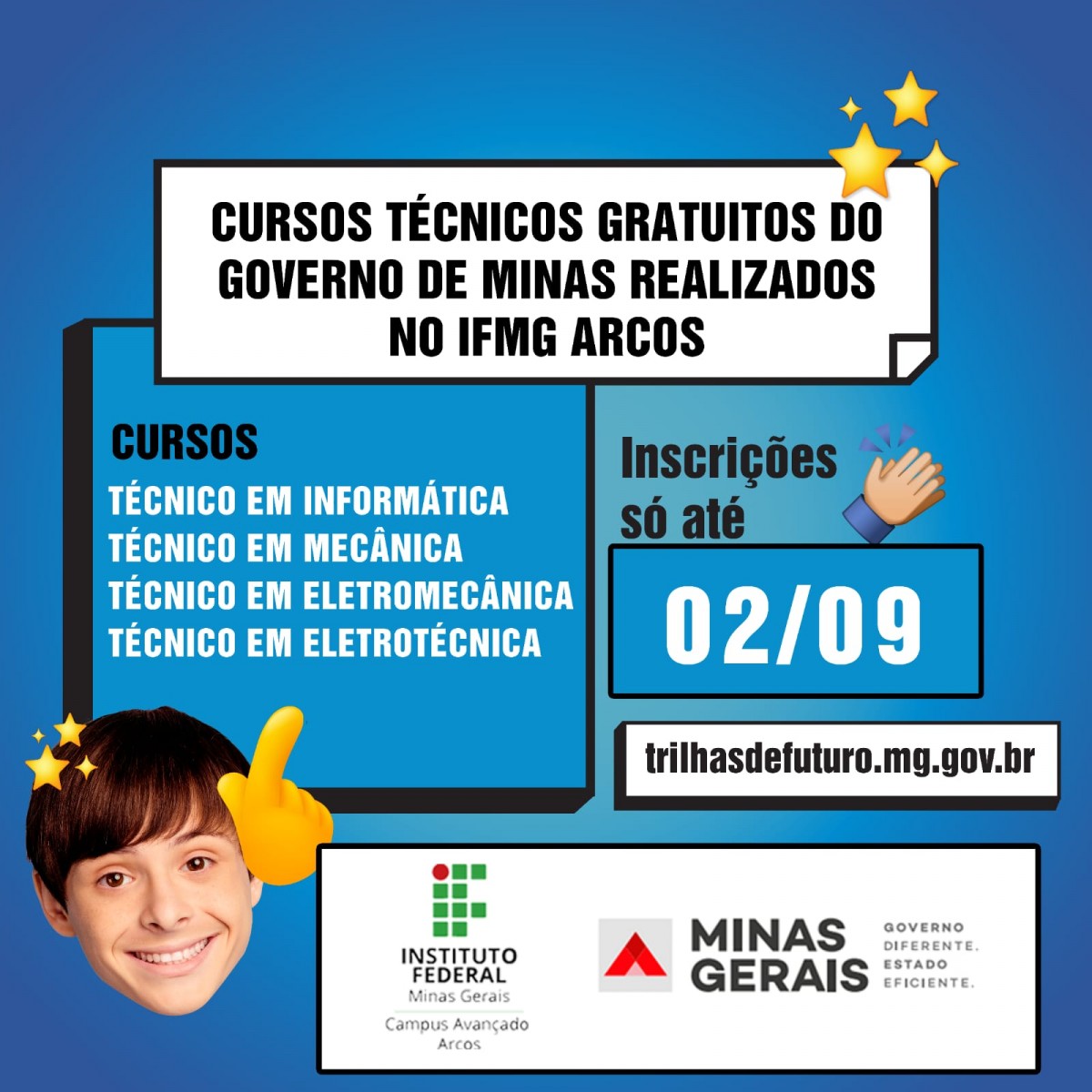 IFMG ARCOS ABRE INSCRIÇÕES PARA CURSOS TÉCNICOS GRATUITOS 