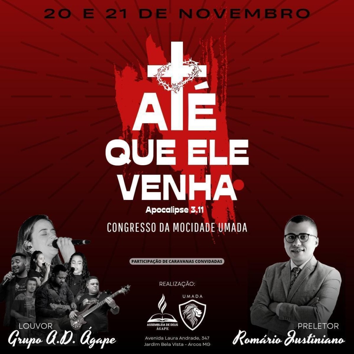 Assembleia de Deus Ágape realizará Congresso de Jovens UMADA