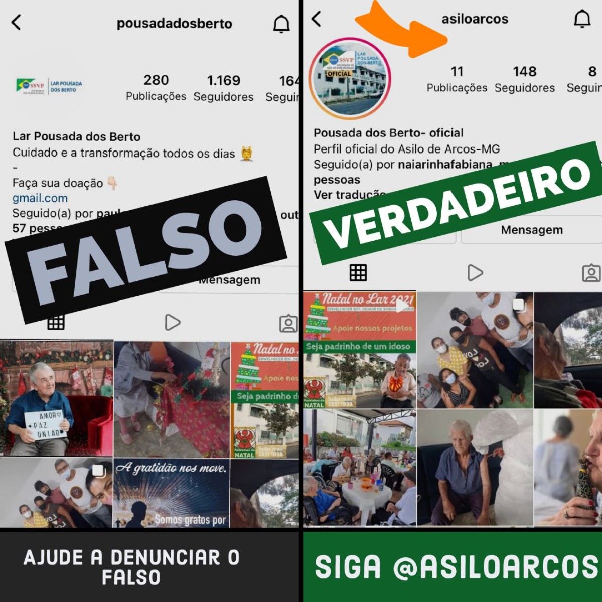 Asilo Pousada dos Berto tem conta do Instagram Hackeada