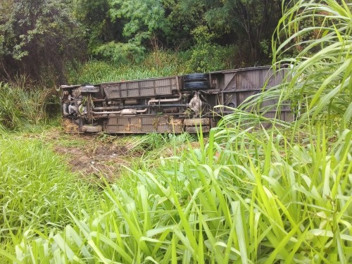 Ônibus com sete pessoas cai em abismo na BR-354 em Arcos