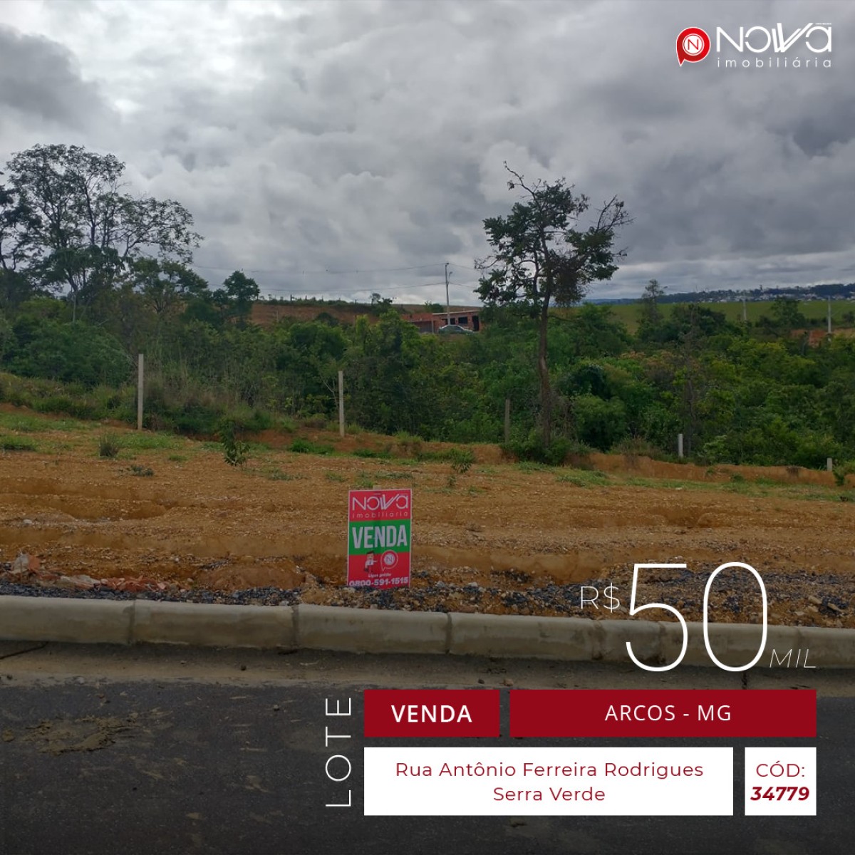 Lote à venda em Arcos no bairro Serra Verde.