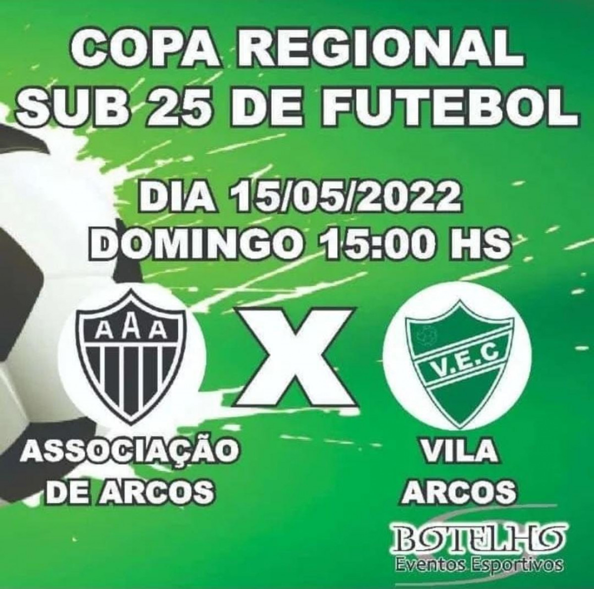 Domingo tem clássico pela Copa Regional Sub25 de futebol em Arcos