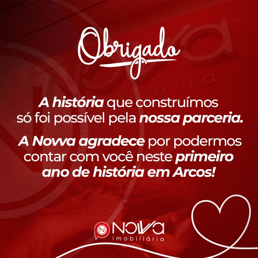 A Novva Imobiliária está completando um ano na cidade de Arcos!