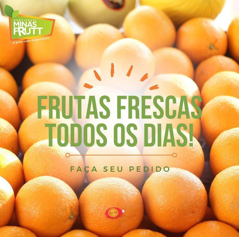 Frutas frescas todos os dias é no Minas Frutt