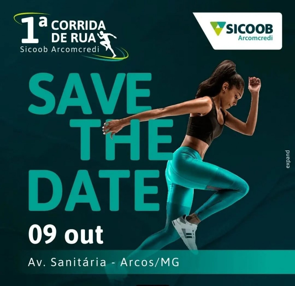 Acontecerá em Arcos a “Primeira Corrida de Rua Sicoob Arcomcredi”