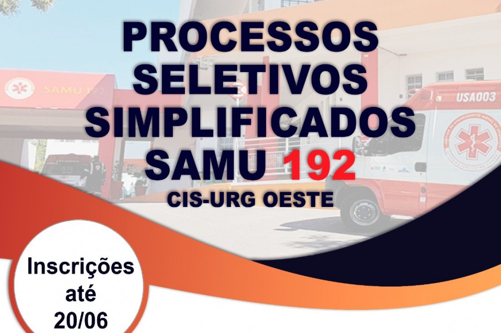 CIS-URG Oeste abre vagas em três processos seletivos simplificados