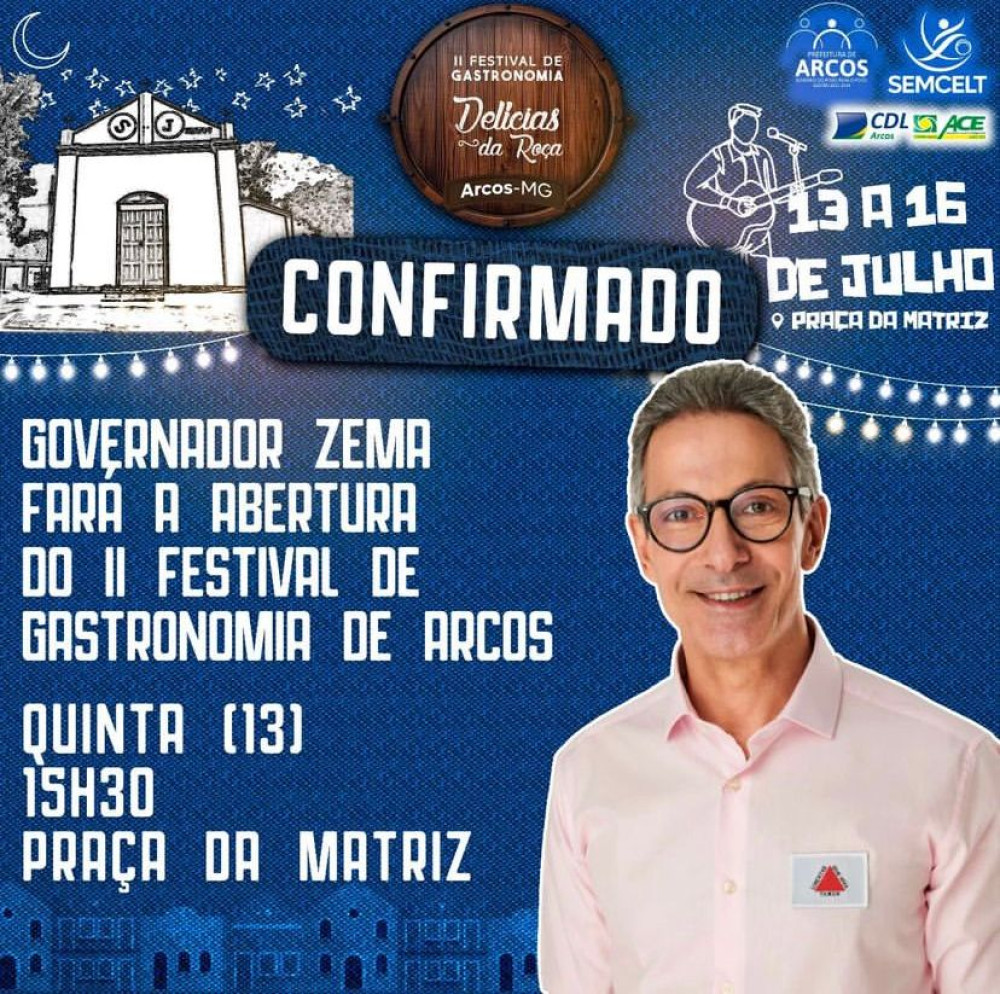 ACE/CDL convida empresários arcoenses para receber o Governador Romeu Zema