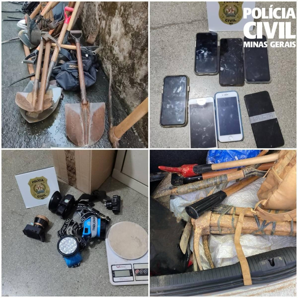 Ação integrada prende 12 pessoas suspeitas de garimpo ilegal em Arcos