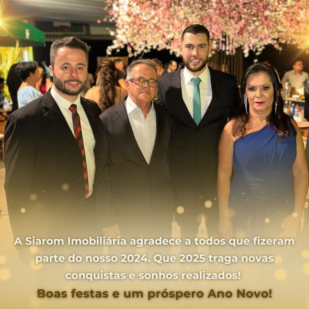 Neste final de ano, a Siarom Imobiliária agradece a confiança e parceria de todos os nossos clientes e amigos