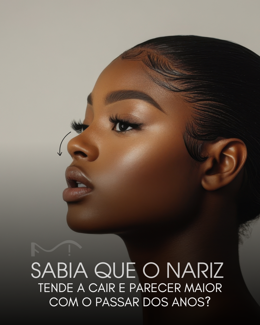 Sabia que o nariz tende a cair e parecer maior com o passar dos anos?