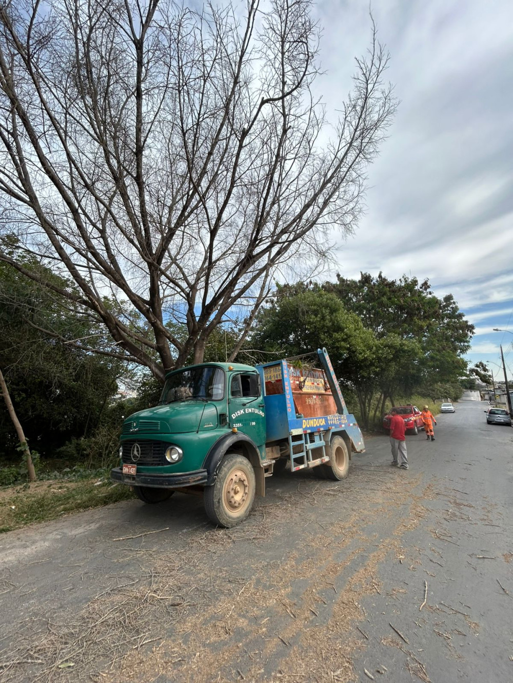 Caminhão colide com árvore e mobiliza Bombeiros em Arcos
