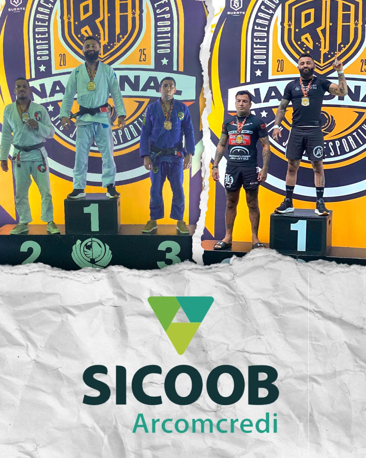 Atletas brilham no Nacional de Jiu-Jitsu em São Paulo com ouro e prata na bagagem