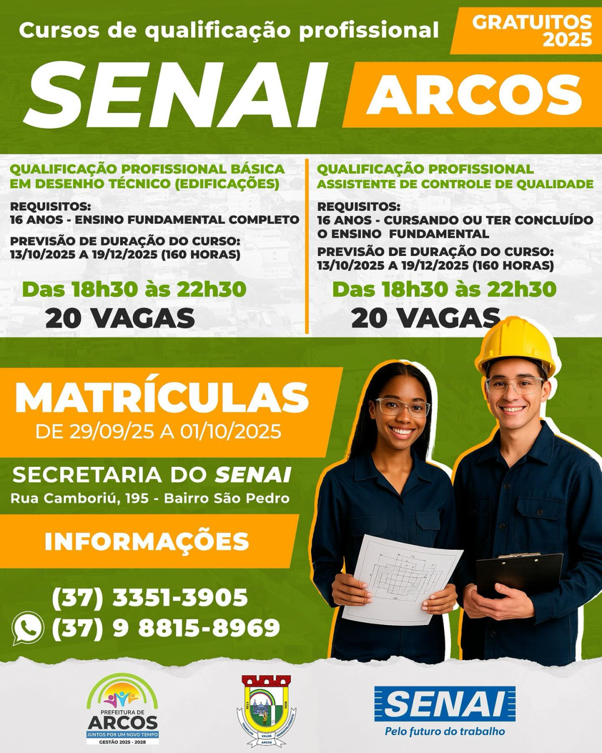 SENAI oferece cursos gratuitos de qualificação profissional