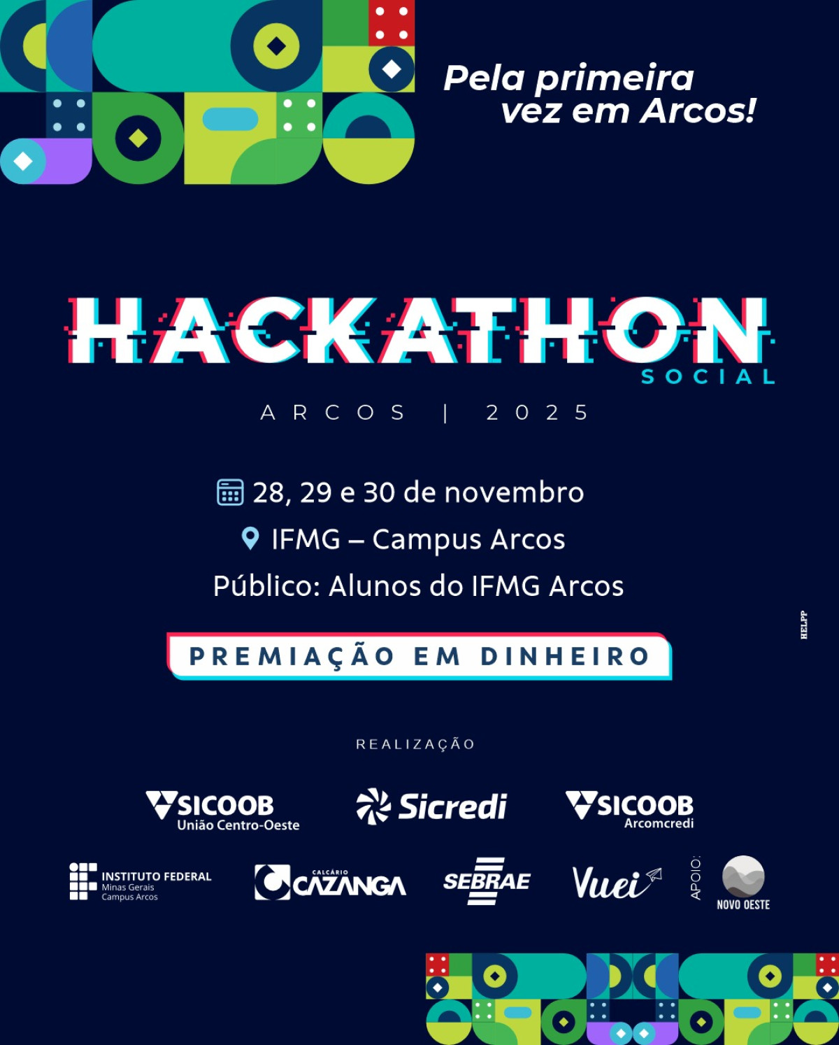 Arcos sediará o 1º Hackathon Social: inovação local a serviço da comunidade