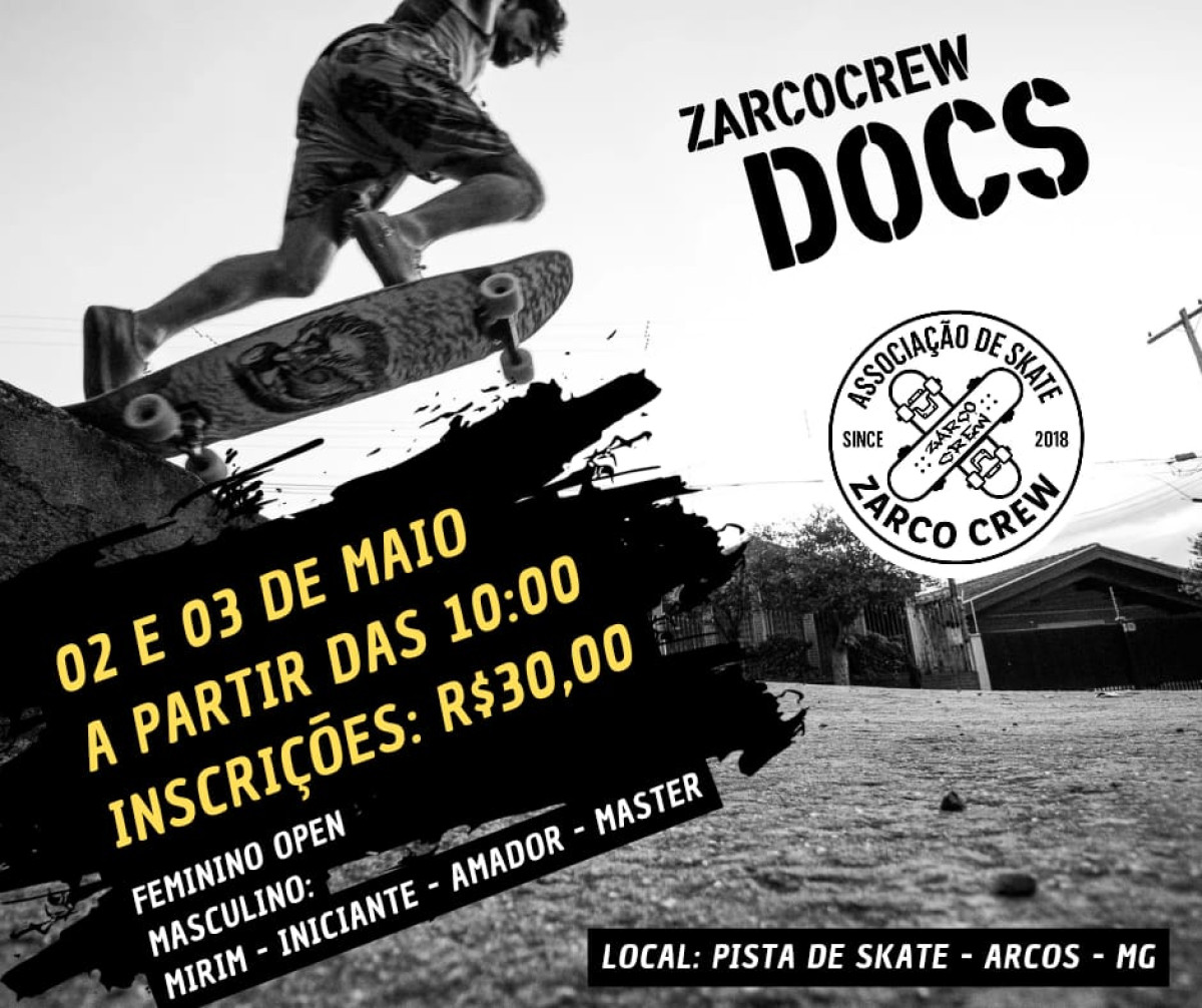 Manobra de Gestão: Zarcocrew formaliza atuação para transformar o skate em Arcos