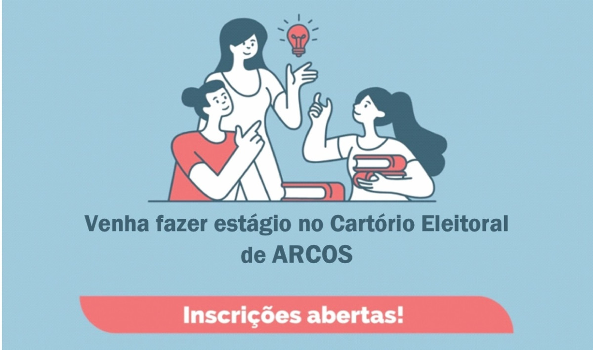 Justiça Eleitoral de Arcos abre seleção para estagiários com ingresso pelo histórico escolar