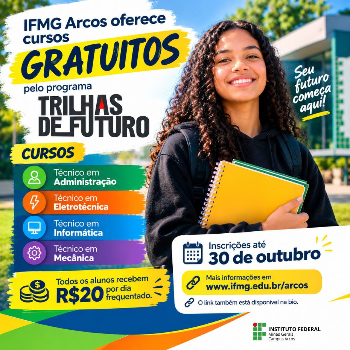 IFMG Arcos abre oportunidade gratuita para estudantes e egressos do Ensino Médio