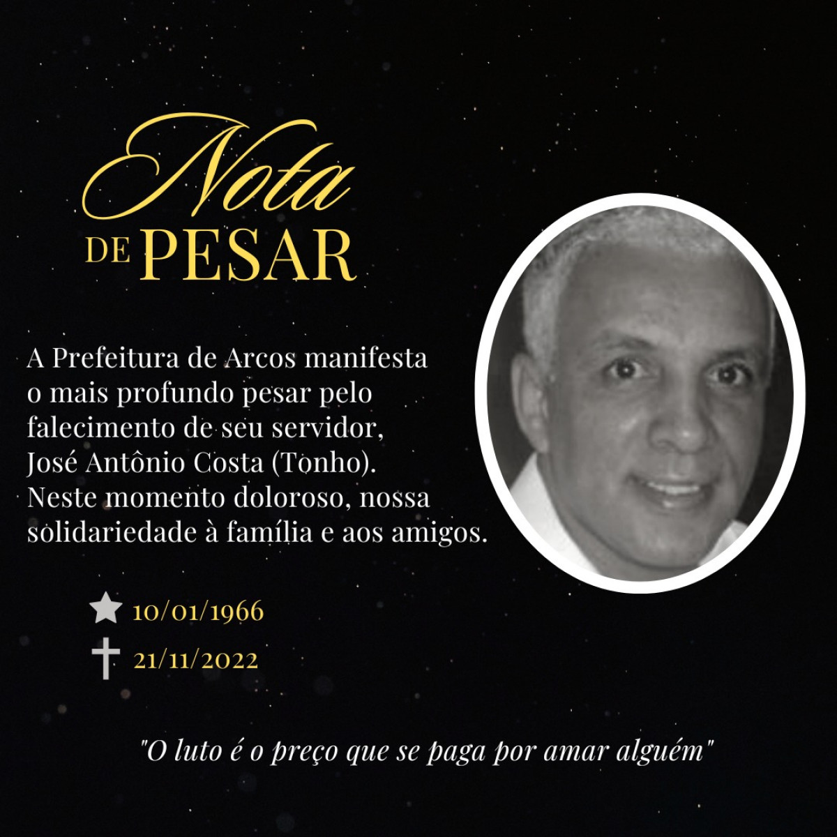 José Antônio Costa ( Tonho da Prefeitura).